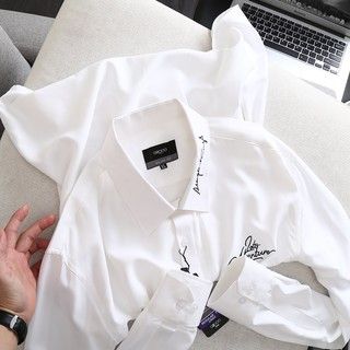 Áo sơ mi tay dài mẫu chữ ký (Mẫu 12)