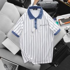 Áo thun polo phối sọc dọc Hardcore thời trang nam bigsize <135kg