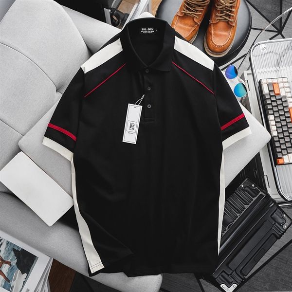 Áo thun polo phối màu sọc thời trang bigsize nam cỡ đại (mẫu 56)