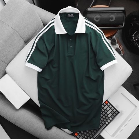 Áo thun polo vải cotton 3 sọc vai thời trang cỡ đại bigsize nam(mẫu 41)