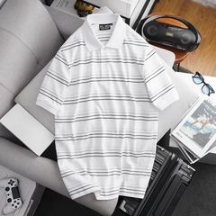 SALE 149K - Áo thun polo bigsize nam sọc ngang < 140kg
