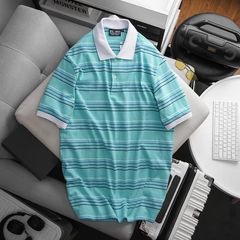 SALE 149K - Áo thun polo bigsize nam sọc ngang < 140kg