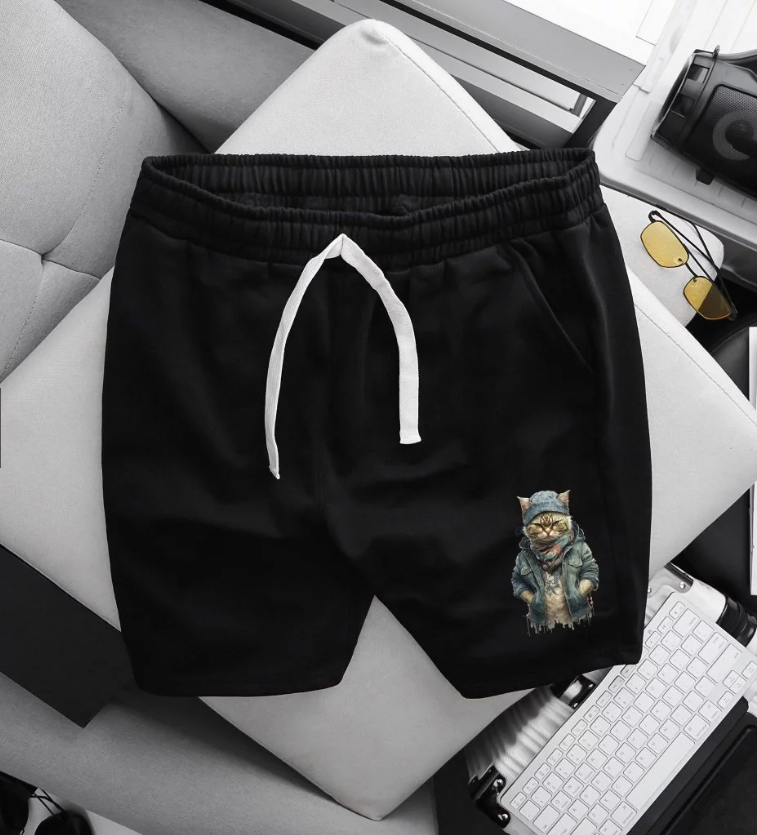 [Big Men] Set bộ cotton bigsize nam thời trang cỡ đại < 140kg - in mèo SM