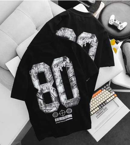 Áo thun cotton in hình 2 mặt thời trang cỡ đại bigsize nam < 140kg - số 80