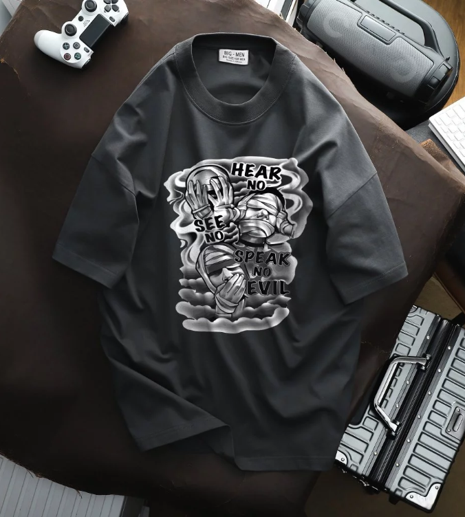 [ Big Men] Áo thun cotton bigsize nam in hình họa tiết thời trang cỡ đại bigsize nam < 135kg