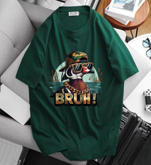 [Big Men] Áo thun cotton in hình vịt bruh đẹp thời trang cỡ đại bigsize nam < 140kg