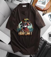[Big Men] Áo thun cotton in hình vịt bruh đẹp thời trang cỡ đại bigsize nam < 140kg