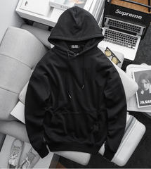 Áo khoác hoodie nam bigsize màu đen trơn sz 90 - 130kg - hoodie