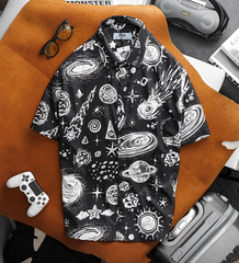 SALE 99K - Áo sơ mi tay ngắn họa tiết thời trang unisex 50-130kg(mẫu 8)