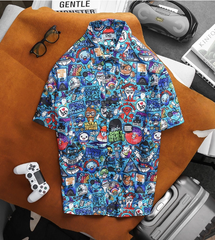 SALE 99K - Áo sơ mi tay ngắn họa tiết thời trang unisex 50-130kg(mẫu 8)