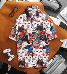 SALE 99K - Áo sơ mi tay ngắn họa tiết thời trang unisex 50-130kg(mẫu 8)