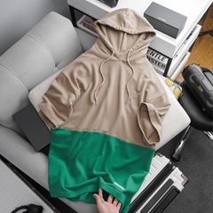 Áo hoodie big size tay ngắn phối màu siêu độc (Mẫu 4)