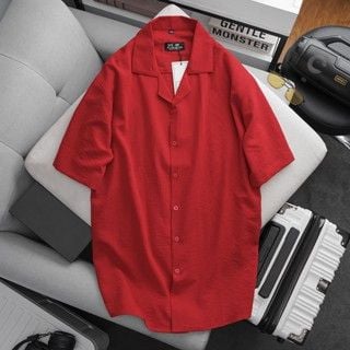 Áo sơ mi nam tay ngắn cổ đăng tông vải đũi bigsize (Mẫu 3)