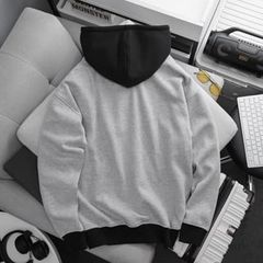 Áo hoodie tông xám bigsize nam nữ mặc đẹp 80-130kg (Mẫu 2)