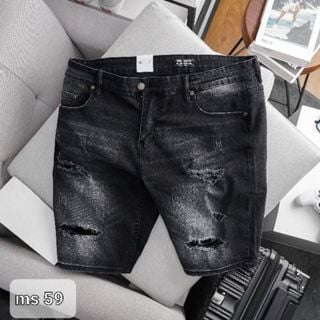 Quần Short jean đen mã 56 57 58 59 (Mẫu 2)