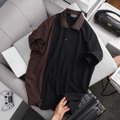Áo thun polo phối sọc 2 màu bigsize nam (mẫu 20)