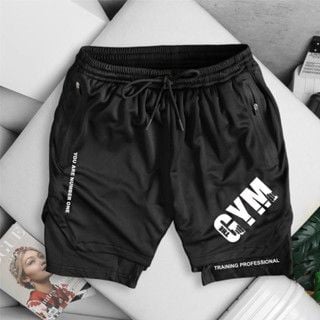 Quần short thun, quần tập gym bigsize nam chất vải mè 2 lớp (Mẫu 4)