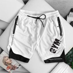 Quần short thun, quần tập gym bigsize nam chất vải mè 2 lớp (Mẫu 4)