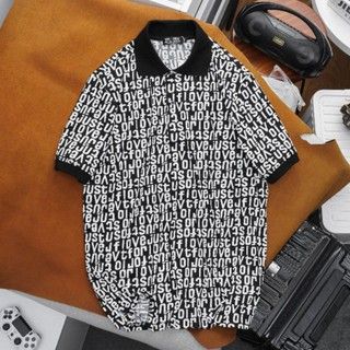 Áo thun polo họa tiết toàn thân vải gân lạnh bigsize nam (mẫu 22)