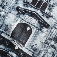 SALE  149K - Áo sơ mi cổ đăng tông họa tiết thời trang lâu đài (mẫu 7)