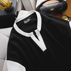 Set bộ quần áo nam big size phối màu thời trang vải cotton gân (Mẫu 4)