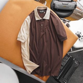 Áo thun polo phối sọc 2 màu bigsize nam (mẫu 20)