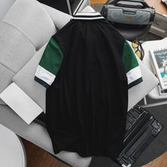 Áo thun polo cổ gân ba sọc nam big size phối màu thời trang (Mẫu 5)
