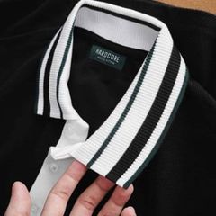 Áo thun polo cổ gân ba sọc nam big size phối màu thời trang (Mẫu 5)