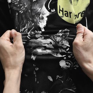 Ao thun big size unisex chất cotton in lụa toàn thân hình chó sói (Mẫu 5)