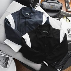 Áo khoác bomber, varsity phối 2 màu thời trang (Mẫu 3)