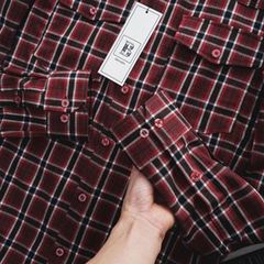 Áo sơ mi tay dài vải caro thời trang phối túi MẪU 2 (Mẫu 7)