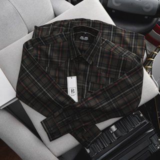 Áo sơ mi tay dài vải caro thời trang phối túi MẪU 2 (Mẫu 7)