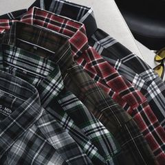 Áo sơ mi tay dài vải caro thời trang phối túi MẪU 2 (Mẫu 7)