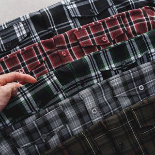 Áo sơ mi tay dài vải caro thời trang phối túi MẪU 2 (Mẫu 7)