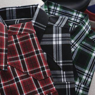 Áo sơ mi tay dài vải caro thời trang phối túi MẪU 2 (Mẫu 7)