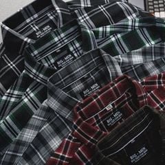 Áo sơ mi tay ngắn vải caro thời trang phối túi mẫu 2 (Mẫu 10)