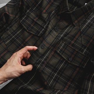 Áo sơ mi tay ngắn vải caro thời trang phối túi mẫu 2 (Mẫu 10)