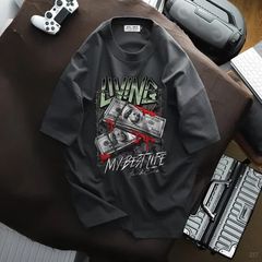 Áo thun cotton bigsize nam in hình đẹp thời trang cỡ đại < 140kg - áo thun in dola