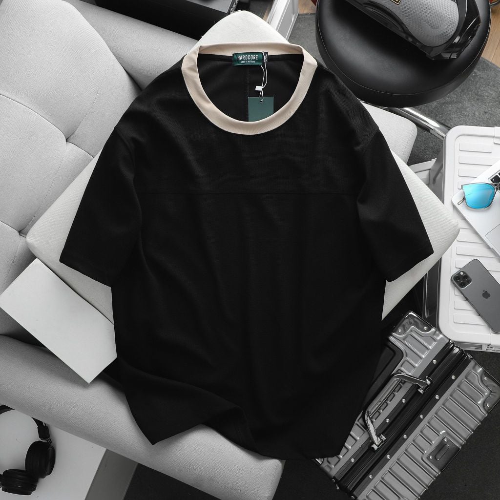 Áo thun big size unisex phối đường may, vải tổ ong mắt chim (Mẫu 20)