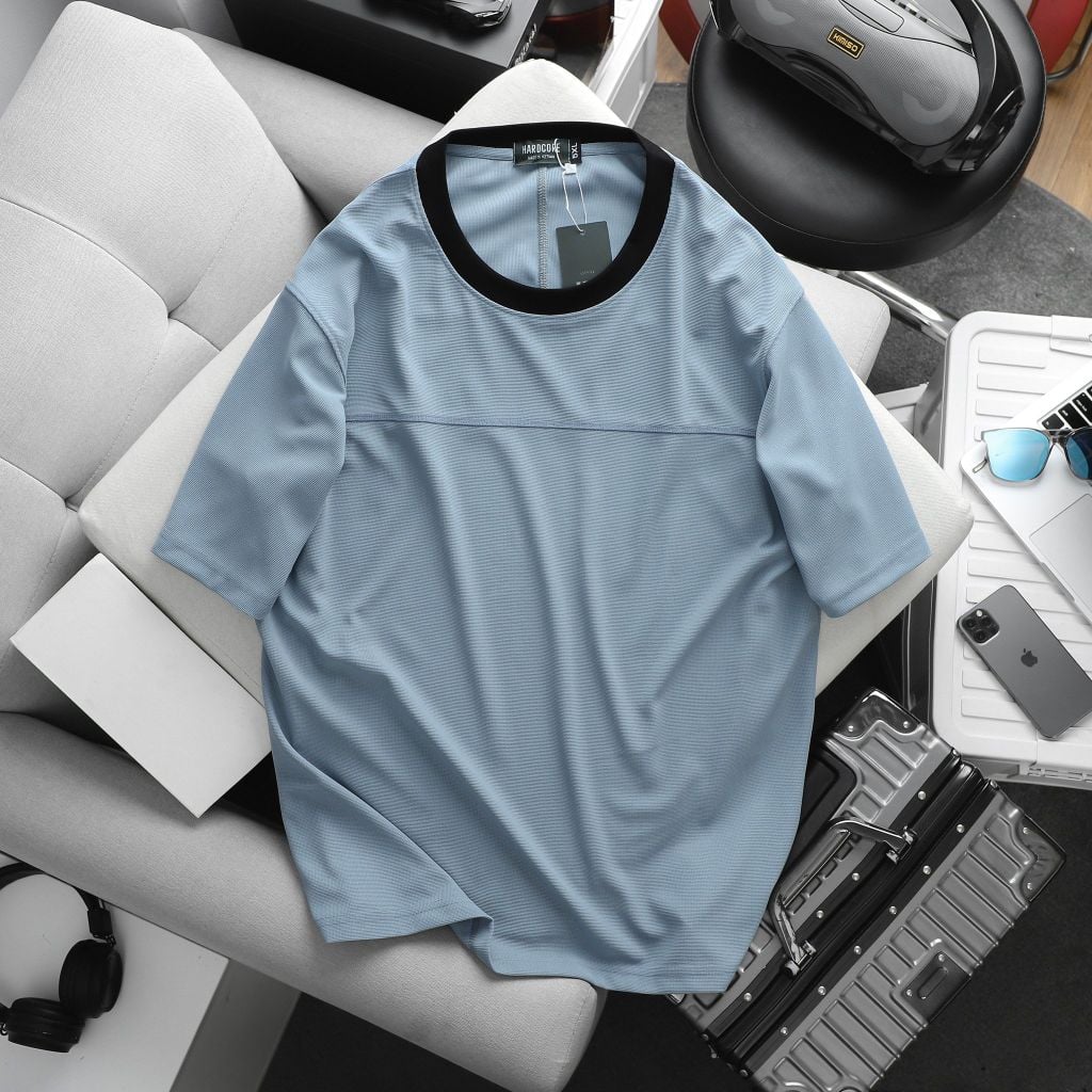 Áo thun big size unisex phối đường may, vải tổ ong mắt chim (Mẫu 20)