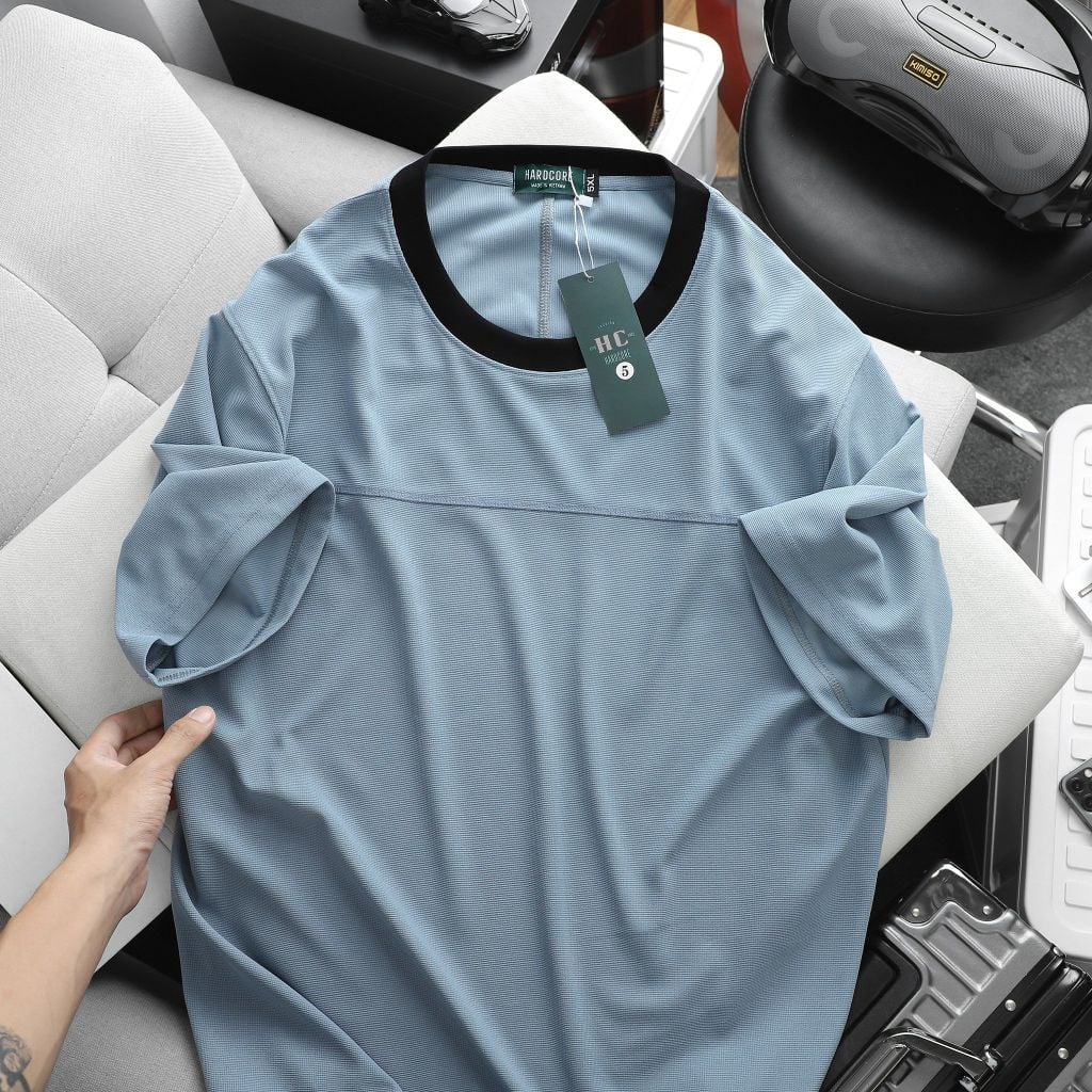 Áo thun big size unisex phối đường may, vải tổ ong mắt chim (Mẫu 20)