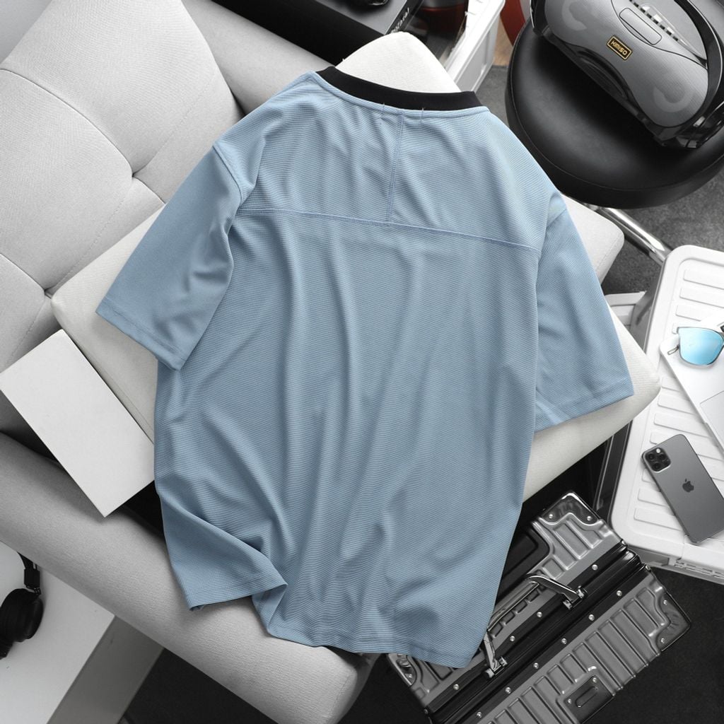 Áo thun big size unisex phối đường may, vải tổ ong mắt chim (Mẫu 20)