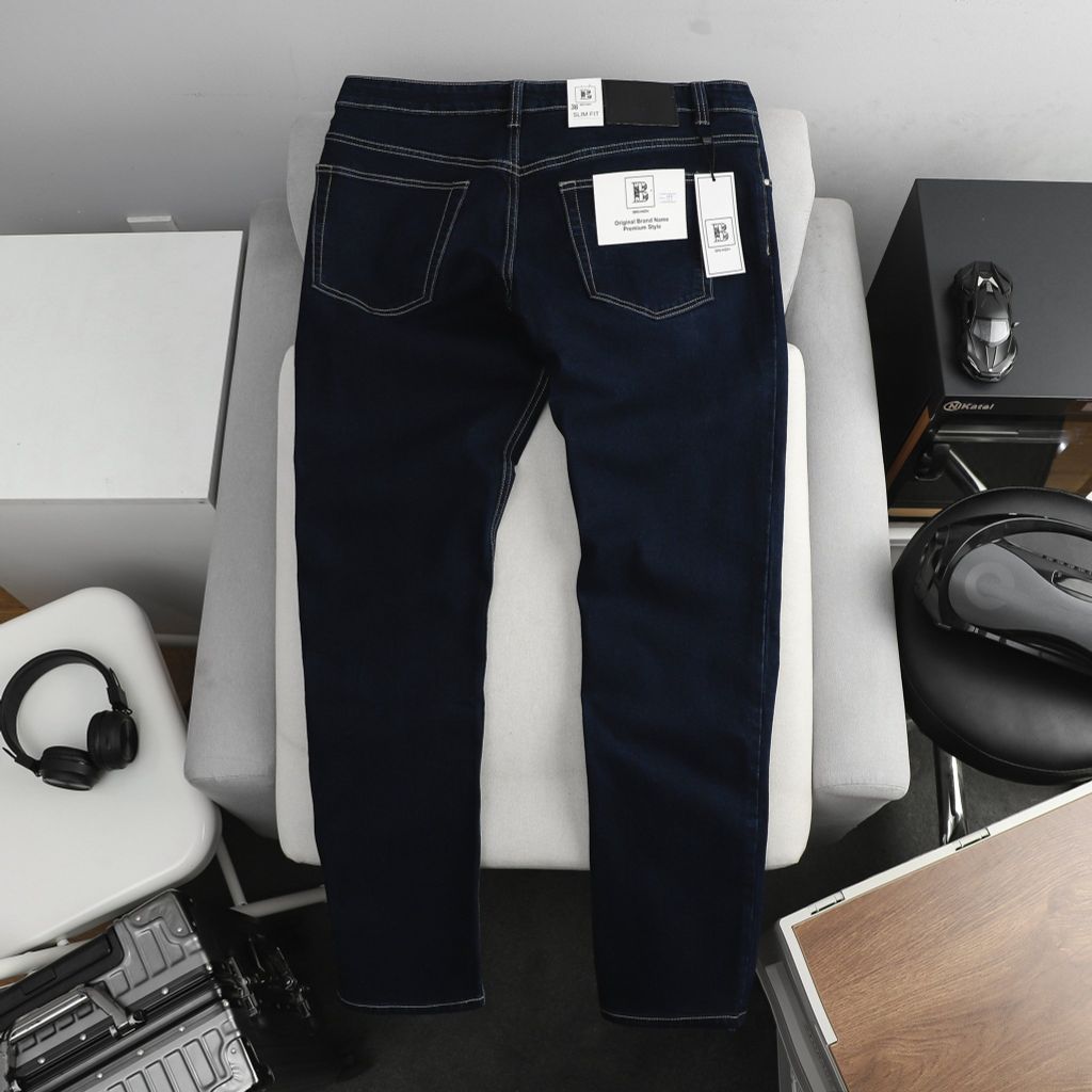 Quần jean dài tông xanh đen, xanh mực 157 159 slimfit (Mẫu 12)