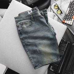 Quần short jean tông xanh trơn thời trang bigsize 266 276 430 (Mẫu 10)