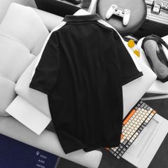 Áo thun polo phối sọc vai thời trang cỡ đại bigsize nam (mẫu 46)