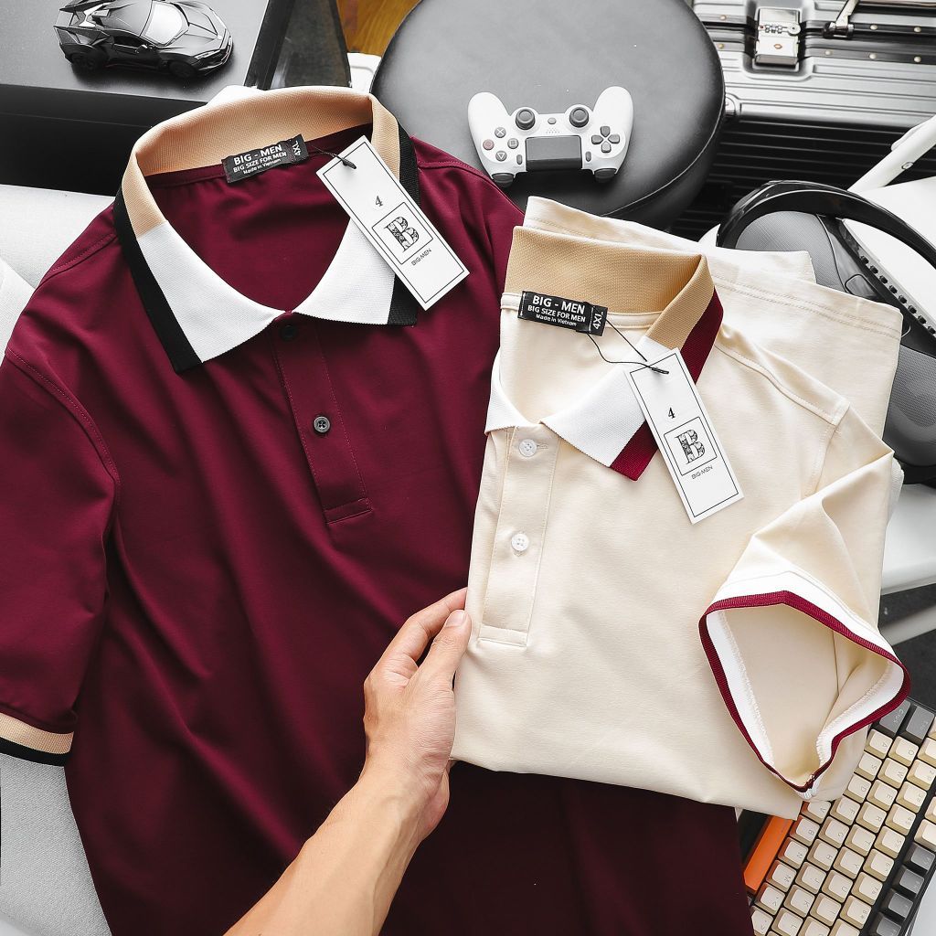 Áo thun polo vải cotton 4 chiều phối cổ 3 màu (mẫu 50)