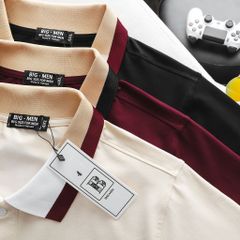 Áo thun polo vải cotton 4 chiều phối cổ 3 màu (mẫu 50)