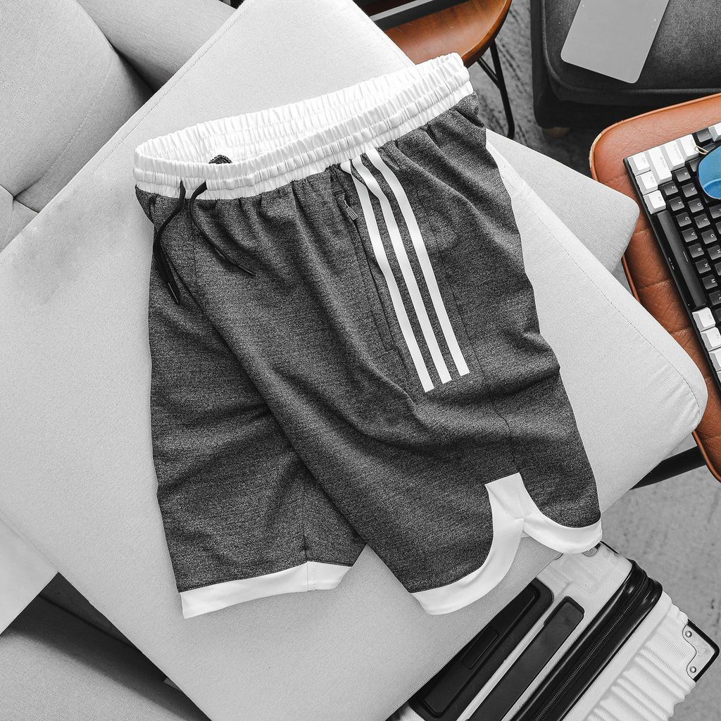 Quần short thun phối màu kẻ sọc bigsize nam cỡ đại (Mẫu 09)