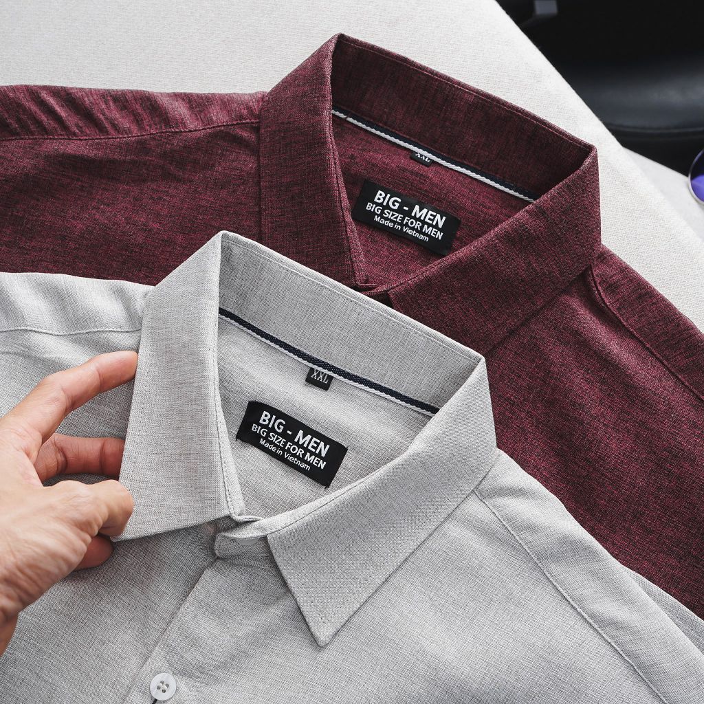 Áo sơ mi tay ngắn có túi vải xô đũi (Mẫu 11)