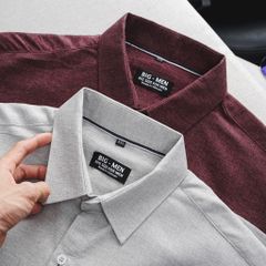 Áo sơ mi tay ngắn có túi vải xô đũi (Mẫu 11)